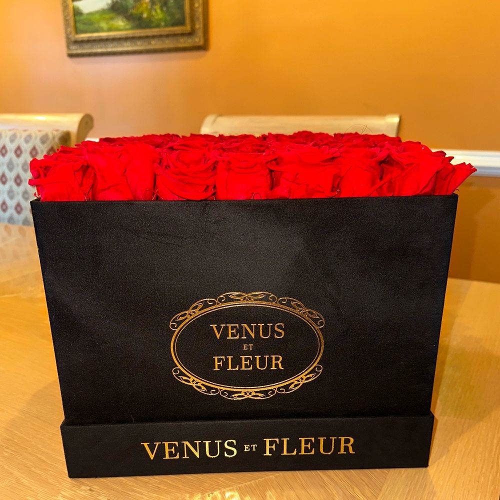 Venus et Fluer Large Red Rose Eternity Box